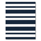 Classic Navy White Stripe Repeat Rug