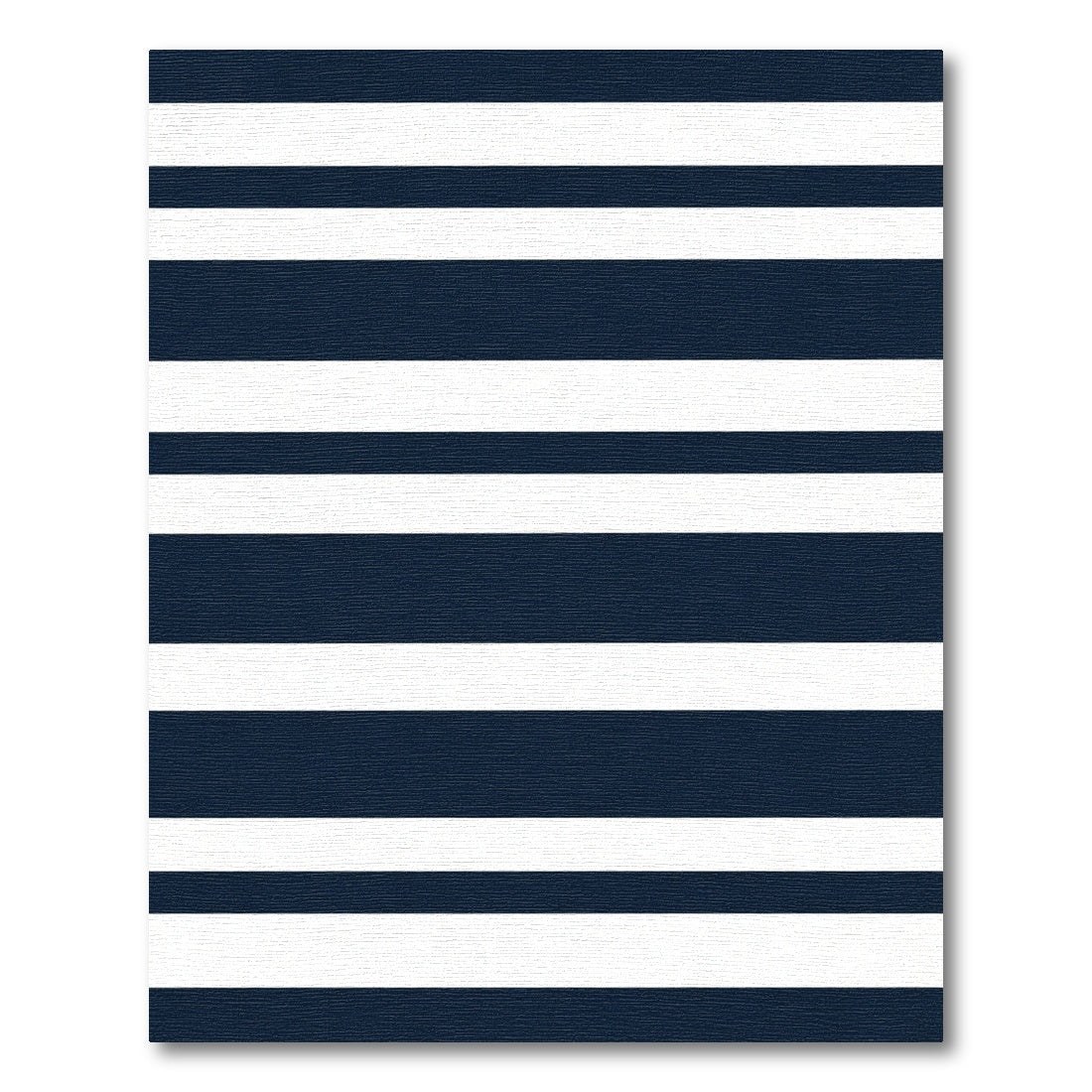 Classic Navy White Stripe Repeat Rug