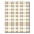 Neutral Beige Plaid Squares Rug