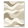 Neutral Earthy Tone Abstract Waves Rug