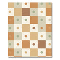 Terracotta Sage Squares Polka Dot Rug