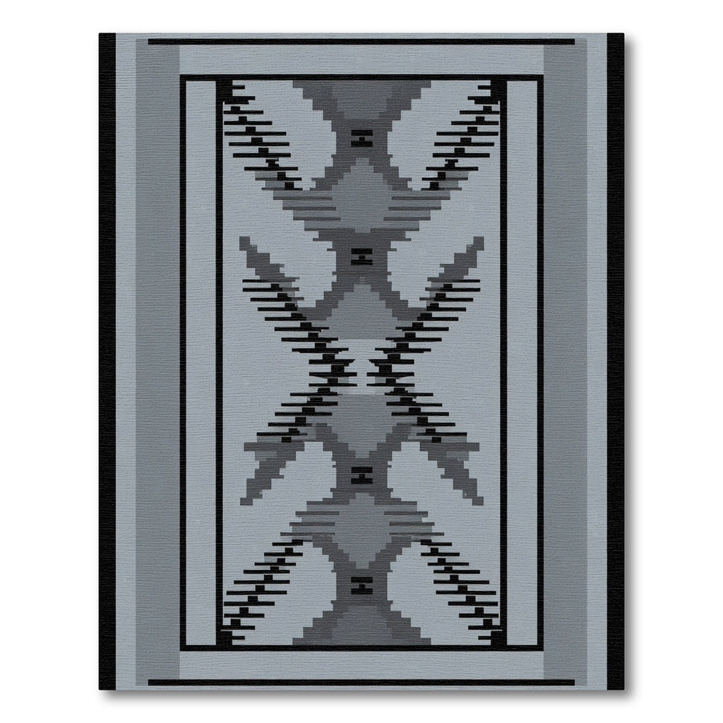 Gray Geometric Arch Diamond Rug