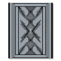Gray Geometric Arch Diamond Rug