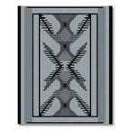Gray Geometric Arch Diamond Rug