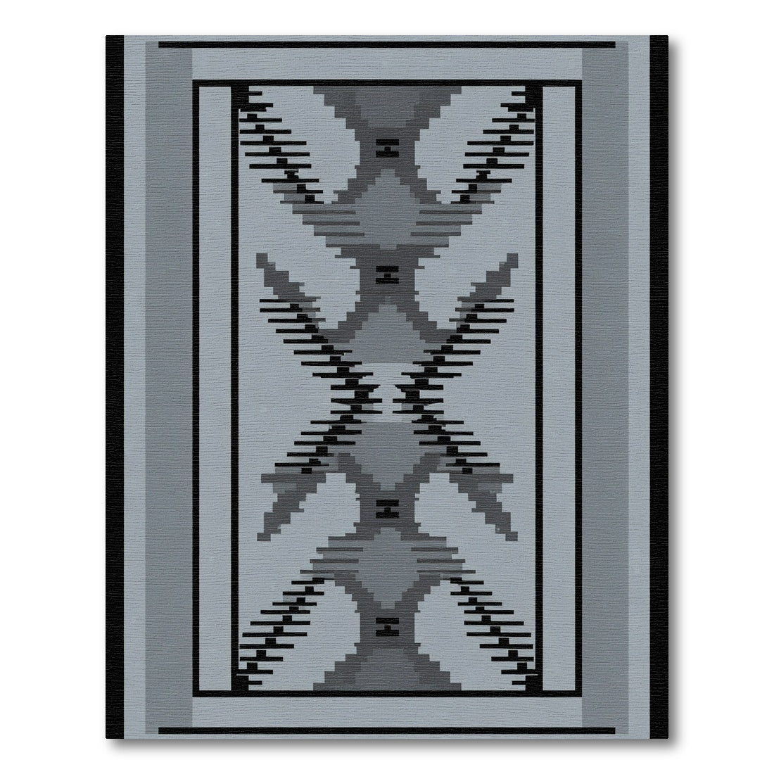 Gray Geometric Arch Diamond Rug