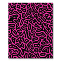 Vivid Magenta Abstract Organic Shapes Rug
