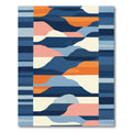 Abstract Blue Orange Horizon Landscape Rug