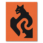 Black Panther Abstract Orange Swirl Rug