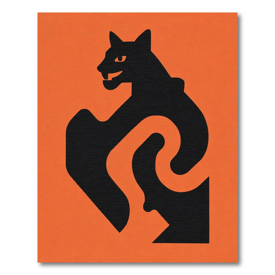 Black Panther Abstract Orange Swirl Rug