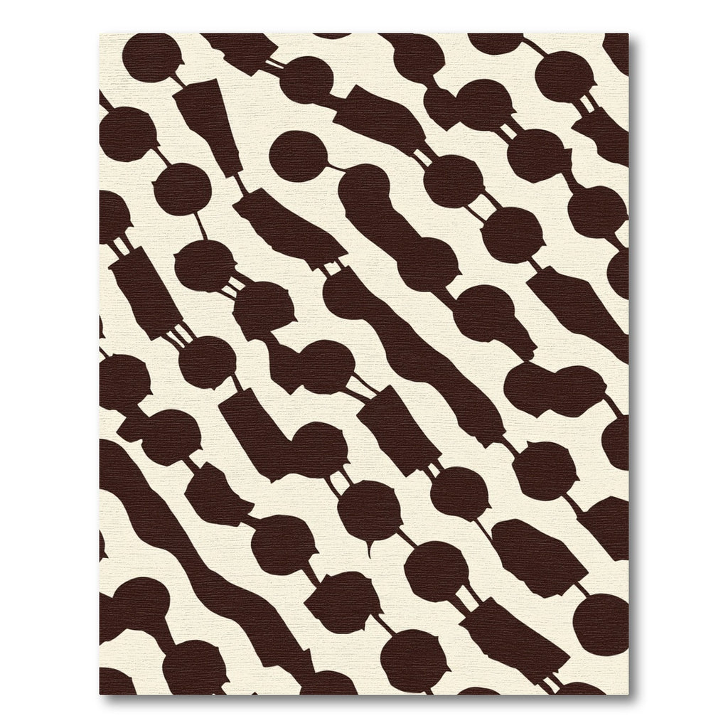 Dark Brown Chain Link Abstract Rug