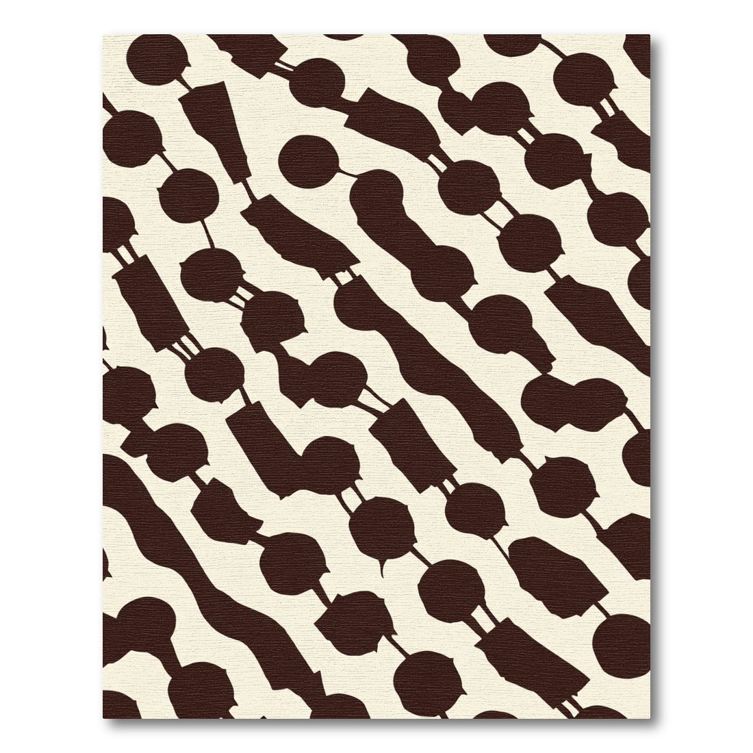 Dark Brown Chain Link Abstract Rug