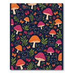 Whimsical Cats and Mushrooms Garden Rug