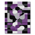 Modern Abstract Purple Geometric Shapes Rug