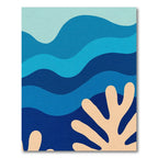Oceanic Wave Coral Abstract Rug