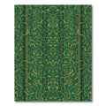 Deep Emerald Gold Luminous Foliage Rug