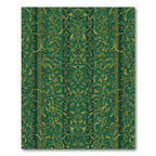 Deep Emerald Gold Luminous Foliage Rug