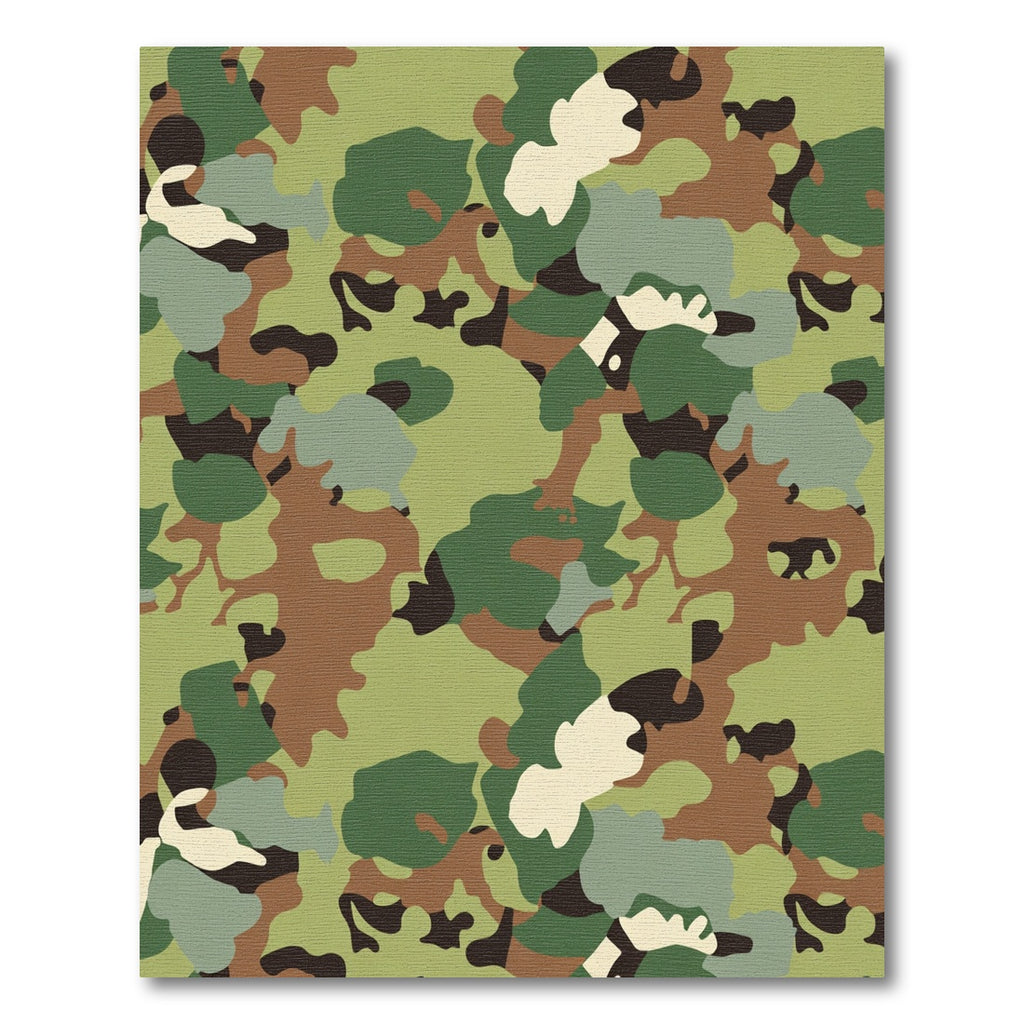 Woodland Camouflage Green Brown Blend Rug
