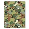 Woodland Camouflage Green Brown Blend Rug