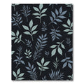 Dark Botanical Leaf Arrangement Rug
