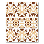 Brown Tan Floral Abstract Repeat Rug