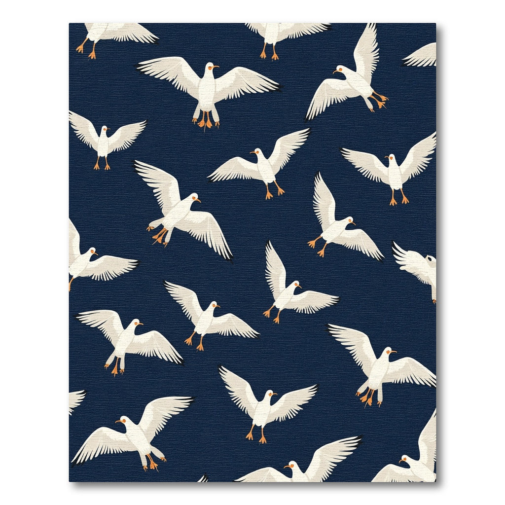 White Seagulls In Deep Blue Sky Rug