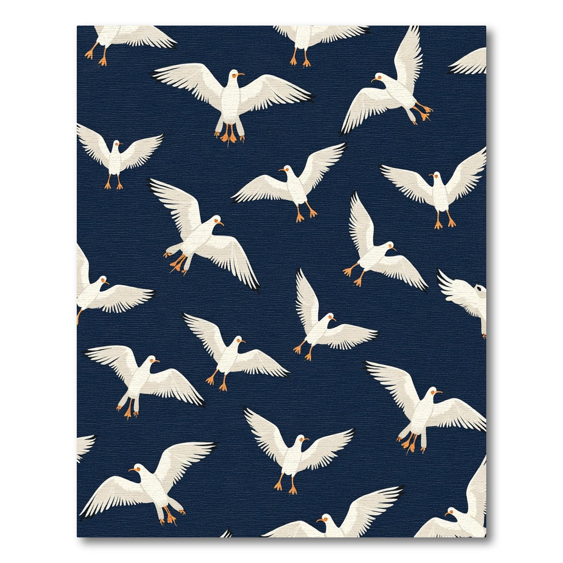 White Seagulls In Deep Blue Sky Rug
