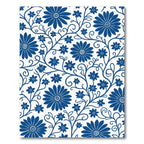 Blue Daisy Vine Meadow Rug