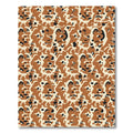 Terra Cotta Black Abstract Leo Face Rug