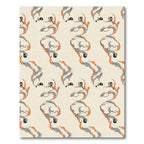 Warm Orange Gray Swirls Organic Forms Rug