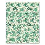 Teal Silhouette Floral Botanical Repeat Rug