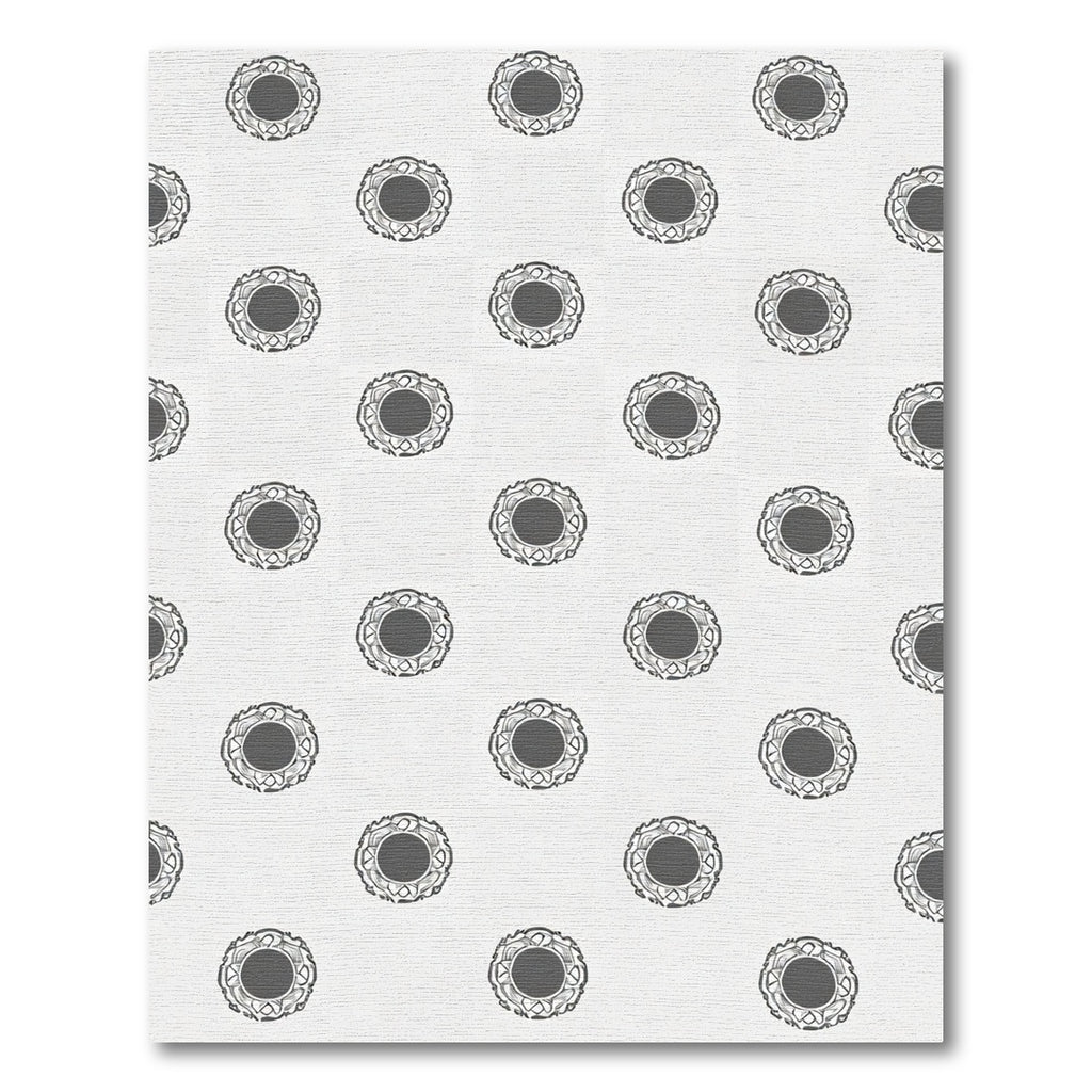 Monochromatic Circular Rosette Arrangement Rug