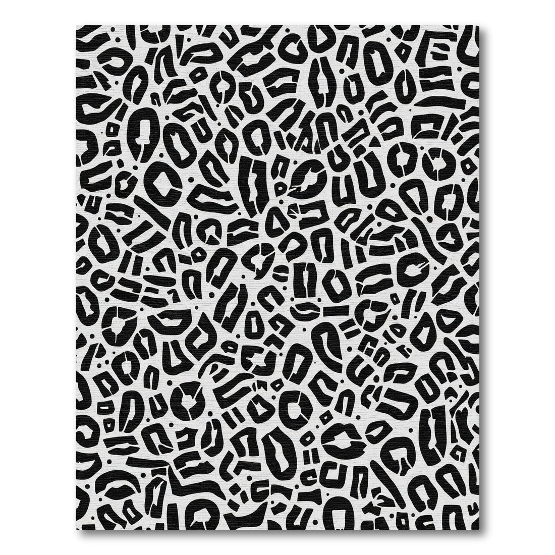 Classic Black White Animal Spot Rug