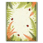 Whimsical ladybugs within green ferns Rug