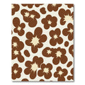 Retro Brown Daisy Blossom Rug