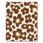 Retro Brown Daisy Blossom Rug