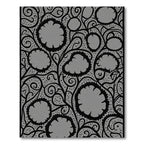 Black Petal Swirl Floral Rug