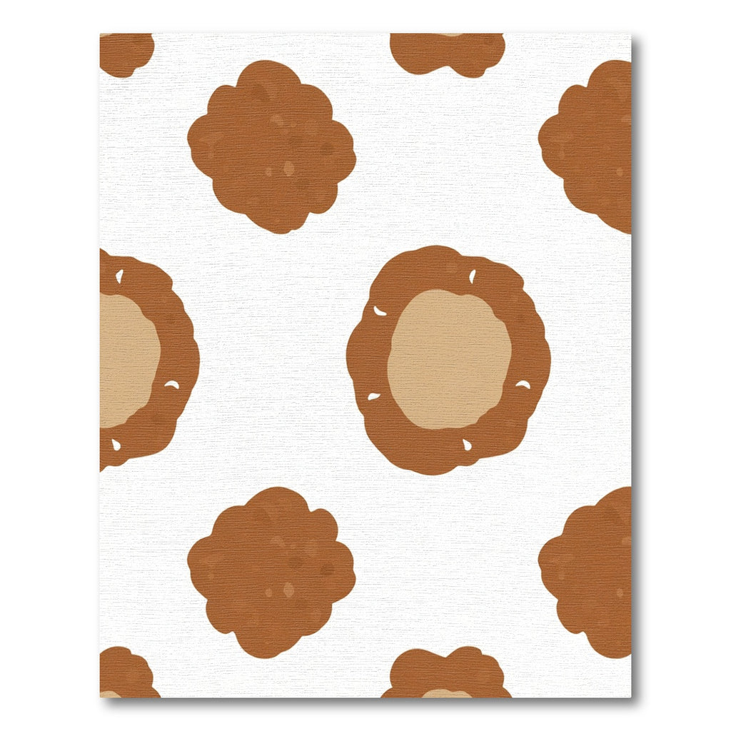 Brown Textured Rounds Repeat Rug