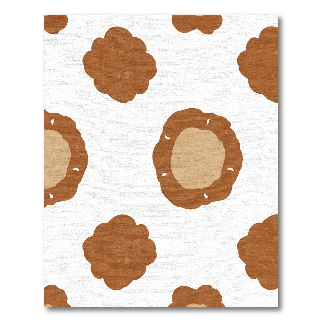 Brown Textured Rounds Repeat Rug