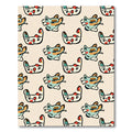 Whimsical playful cat cartoon collage Rug
