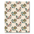 Whimsical playful cat cartoon collage Rug
