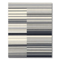 Cool Toned Stripe Blocks Rug