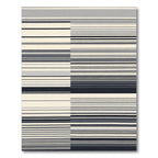 Cool Toned Stripe Blocks Rug