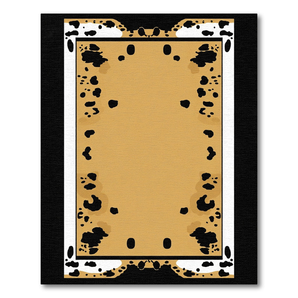 Gold Black Spotted Border Rug