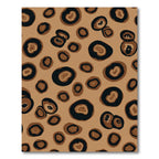 Brown Black Agate Round Overlay Rug