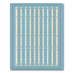 Light Blue Cream Vertical Stripe Diamond Rug