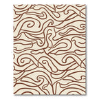 Cream Brown Swirl Flow Organic Rug