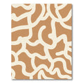 Earthy Cream Abstract Swirl Rug