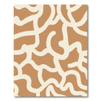 Earthy Cream Abstract Swirl Rug