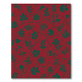 Deep Red Forest Foliage Garland Rug