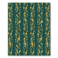 Gold Floral Garlands on Teal background Rug
